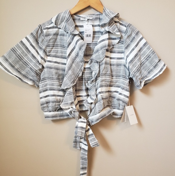 NWT Tularosa stripe wrap top - Picture 2 of 4
